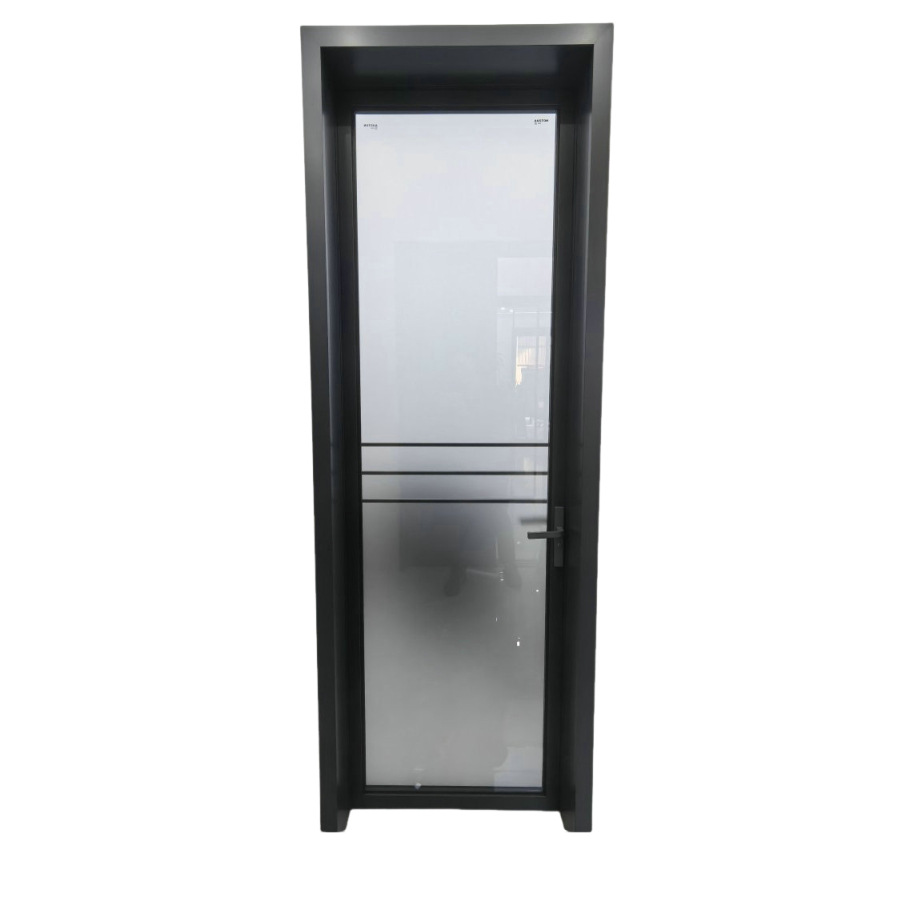Puerta de aleación de aluminio simple moderna puerta corredera de persiana de control magnético puerta corredera de ventana de vidrio puerta de oficina