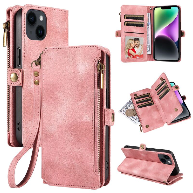 Suitable for Iphone18Promax Mobile Phone Case, Apple 16E Mobile Phone Leather Case, 17 Flip Zipper Wallet Protective Case Suitable for Iphone18Promax Mobile Phone Case, Apple 16E Mobile Phone Leather Case, 17 Flip Zipper Wallet Protective Case