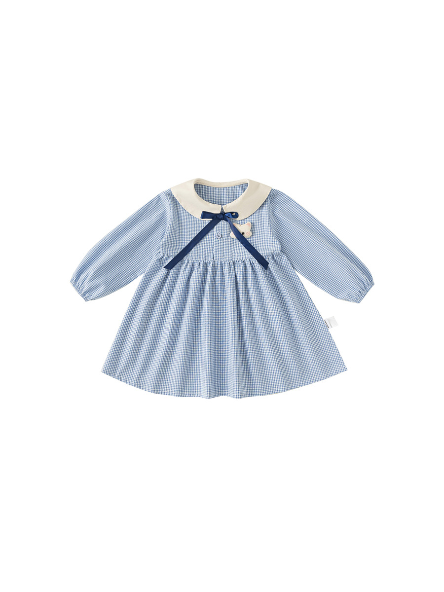 Vestido de niña youbao vestido de bebé de primavera y otoño niña pastoral vestido de princesa coreano vestido de cuello de bebé de niña image 6