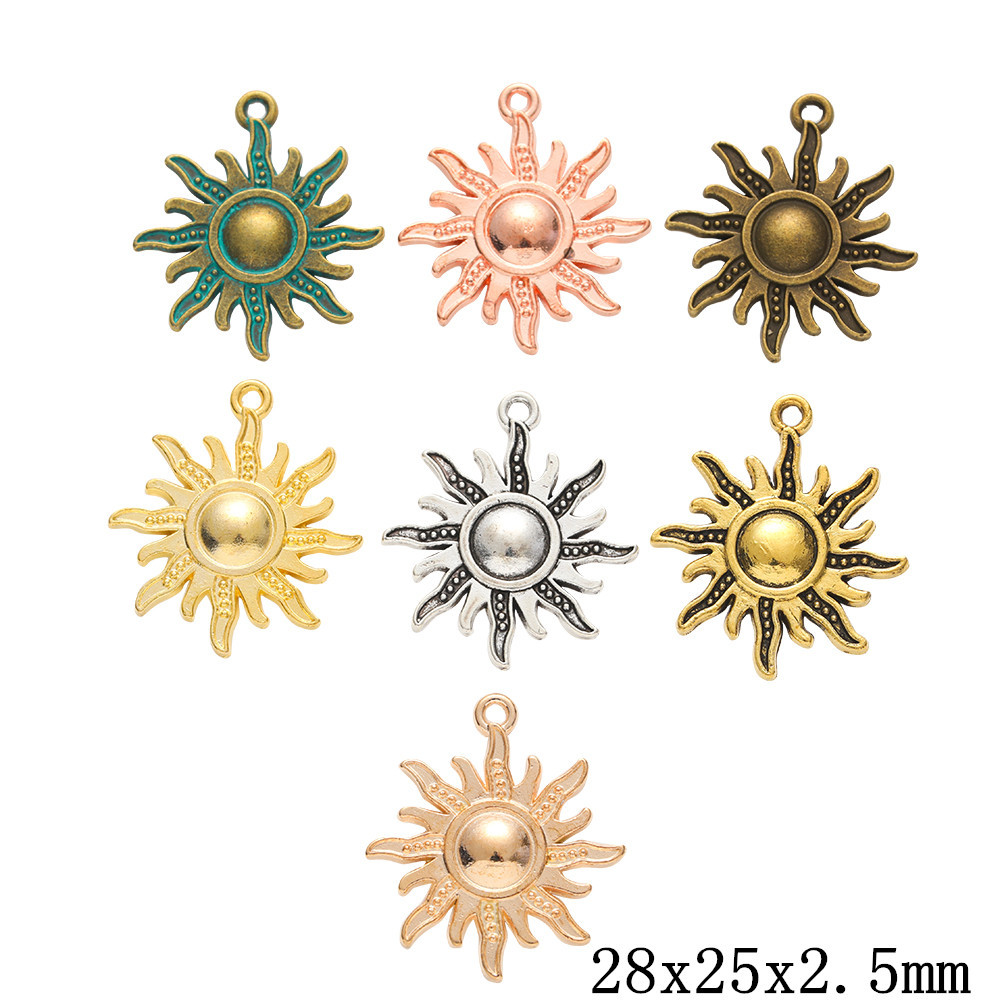 3g Weight Pendant Jewelry Making Type DIY Jewelry Accessories Classification 1 Piece Quantity Alloy Material Sun Pattern Plating Design Retro Style 1 Piece Alloy Sun Pendant DIY Jewelry Accessories 无
