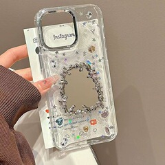透明な電気めっきのフラッシュの鏡はiPhone16の携帯電話の携帯電話の箱を適用します。