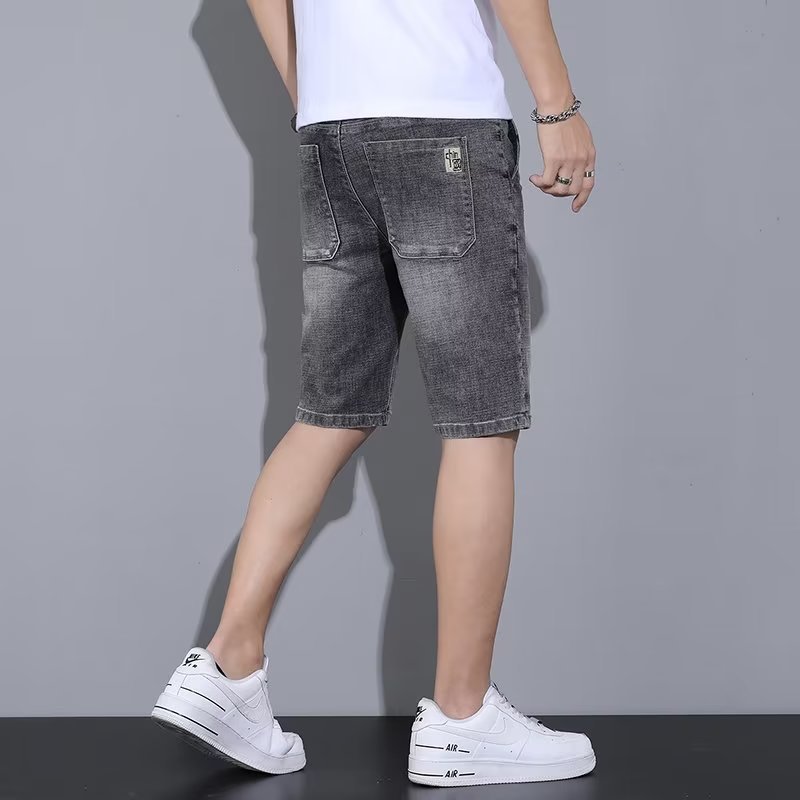Pantalones de jeans elásticos para hombres, pantalones de verano delgados, tendencia universal, pantalones elásticos suaves, deportes estudiantiles