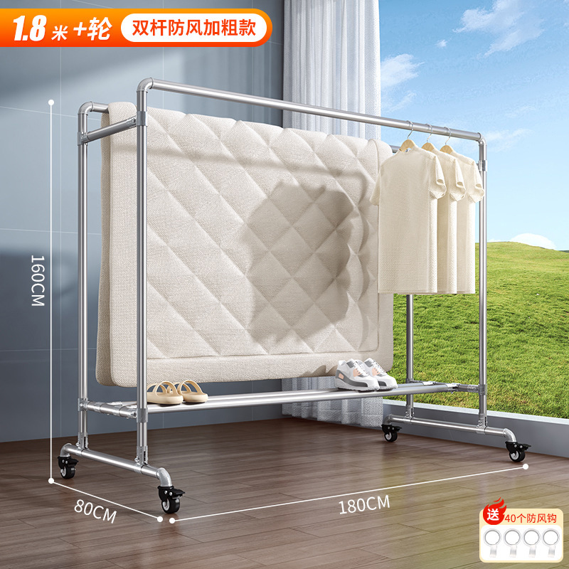 [풀리모델_더블폴특대] 길이 1.8m _높이 1.6m _브레이크휠_방풍후크 40개 포함