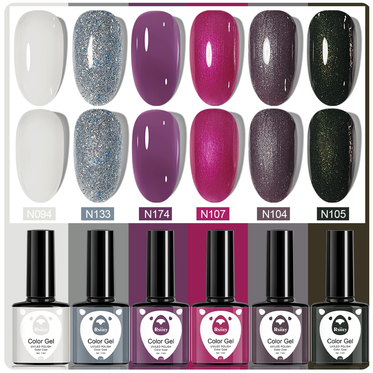6 colores esmalte de uñas pegamento fototerapia embotellada color popular pintado brillante ojo de gato pegamento UV fototerapia pegamento esmalte de uñas traje de pegamento