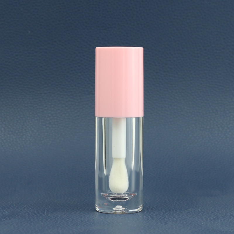 En stock al por mayor 7mm cepillo grande varilla redonda tubo de brillo de labios tubo de lápiz labial esmalte de labios tubo vacío sub-botella logotipo imprimible