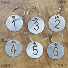 实用夹子简约定宾馆号码牌记号数字卡数字匙扣标牌制标识牌铁牌