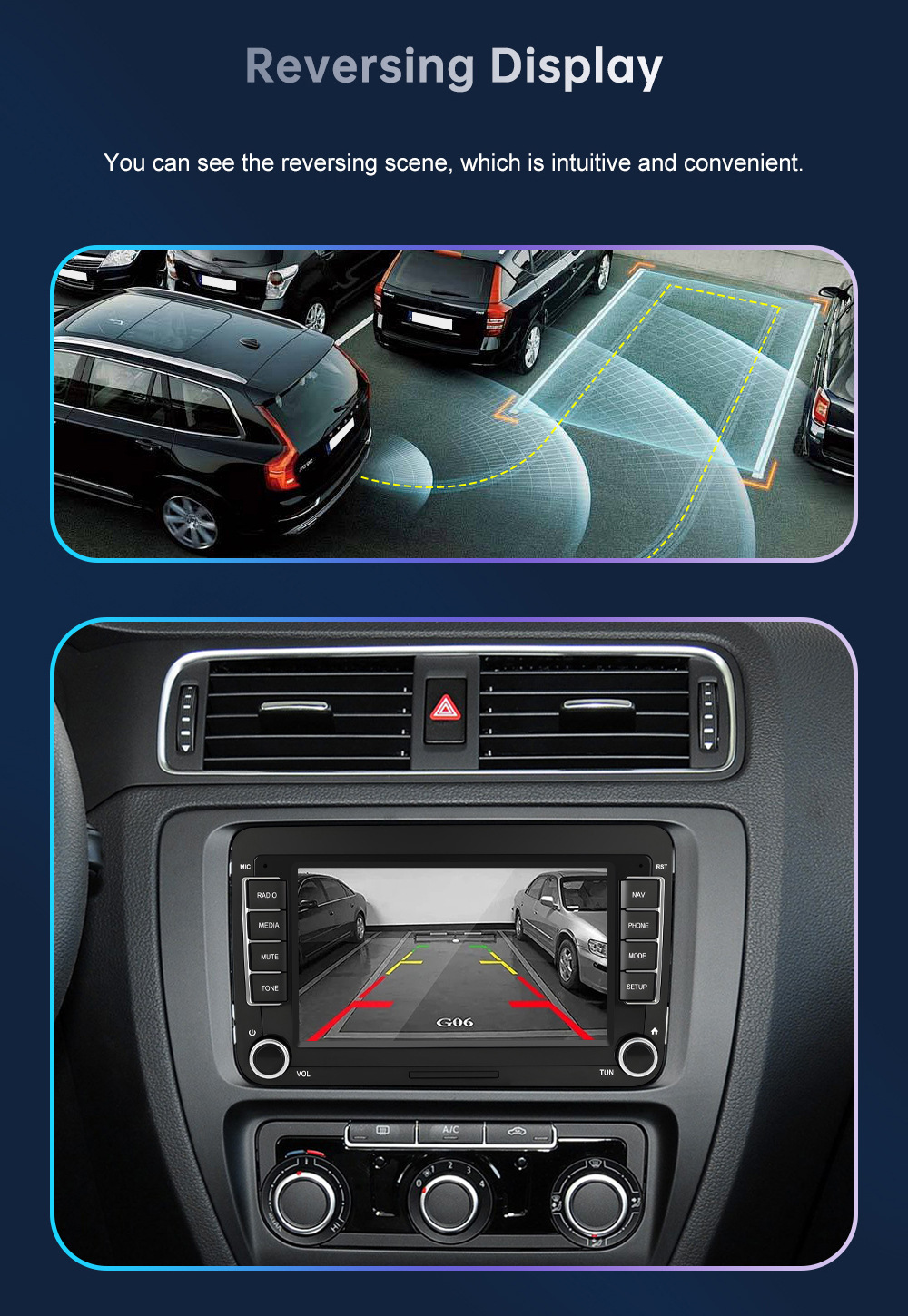 7inch Carplay Car Multimedia Display Screen Is Suitable for Volkswagen, Seat, and Skoda from 2003-2015
