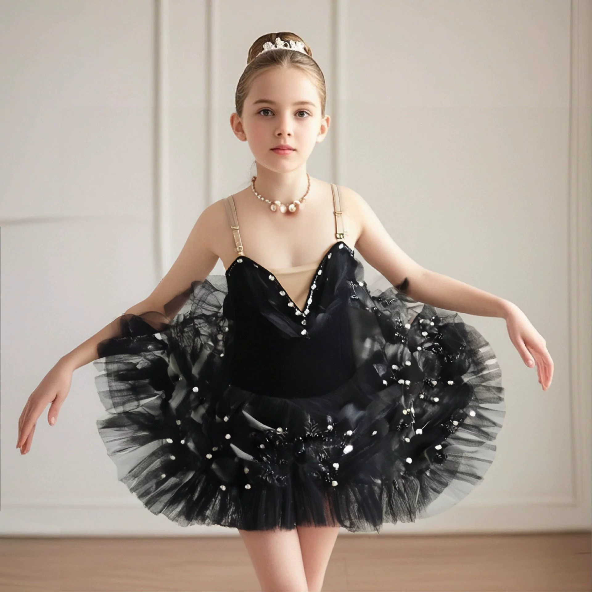 Новое детское платье-балетное шоу костюм Лебединое озеро подтяжка юбка TUTU для малышей актерское платье принцессы