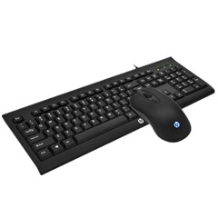 HP/KM100有線マウスキーボードUSBセットデスクトップノートパソコンビジネスオフィス家庭用