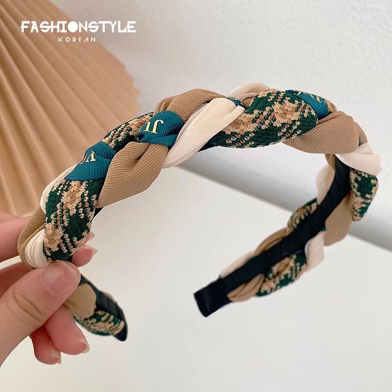 Cabeza de esponja superior de cráneo alto diadema de lavado de cara femenino diadema retro francés de ala ancha de leche color café paquete de cabello de horquilla al por mayor