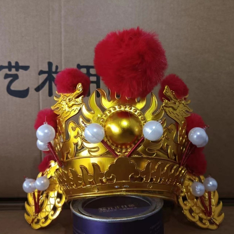 ドラマヘッドギア、小列子、京劇小道具、帽子、ドラマヘルメット、太鼓額、列子パフォーマンス用品|undefined