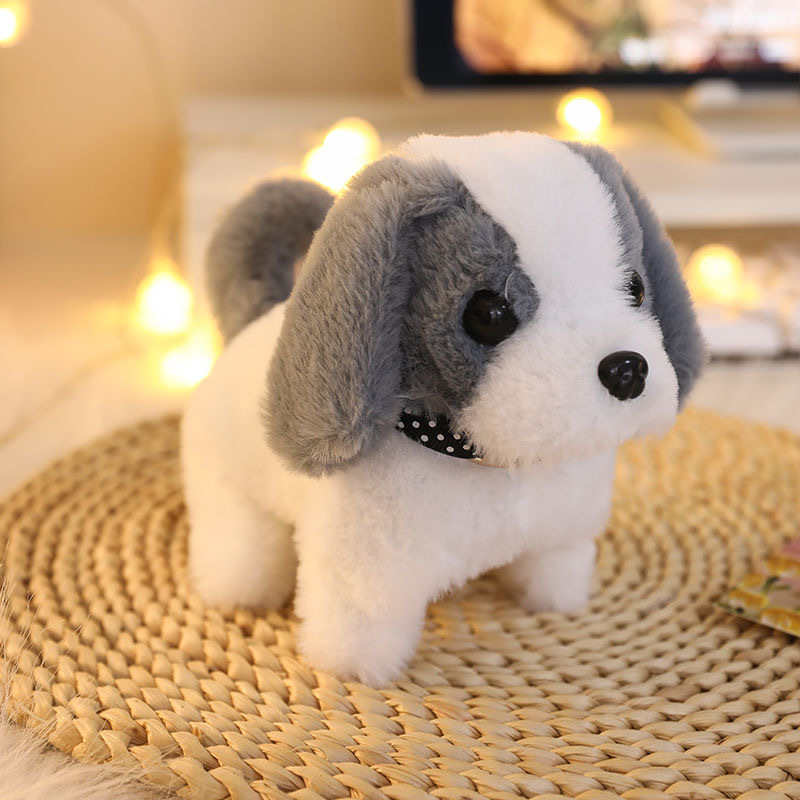 Simulación transfronteriza juguetes de peluche eléctricos Husky Teddy Perro caminará para llamar a cachorros para montar un puesto de muñecas regalo image 3