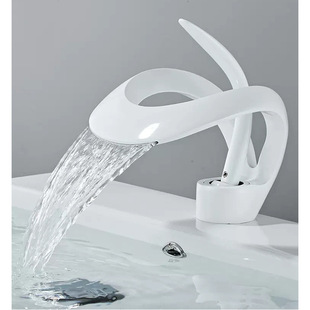 Cross-Border Faucet Washbasin Basin Basin Waterfall Hot and Cold Multifunctional Brass Countertop Basin Bathroom Cabinet Toilet