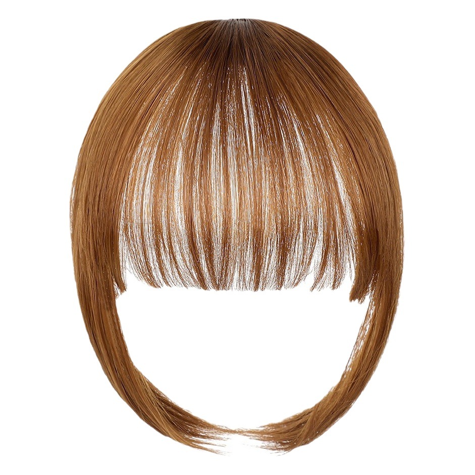 Wig bangs chemical fiber fake bangs natural hair extension piece with sideburns on both sides long air bangs chemical fiber wig