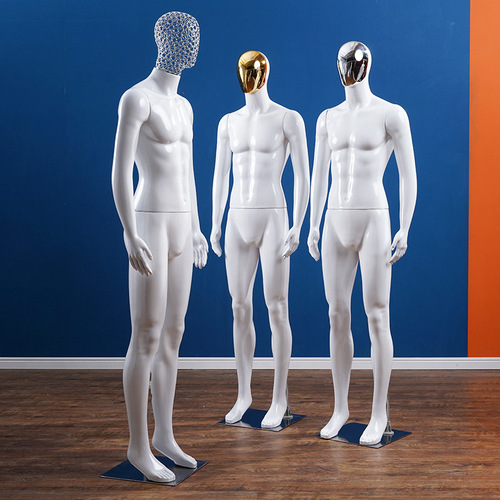 Mannequin display rack for clothing store, full-body white artificial mannequin, wholesale clothing window, painted prop