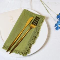 ナプキン布帯流蘇亜綿麻結婚祝い装飾洋食マット高級ホテル毛辺口布キッチン撮影道具
