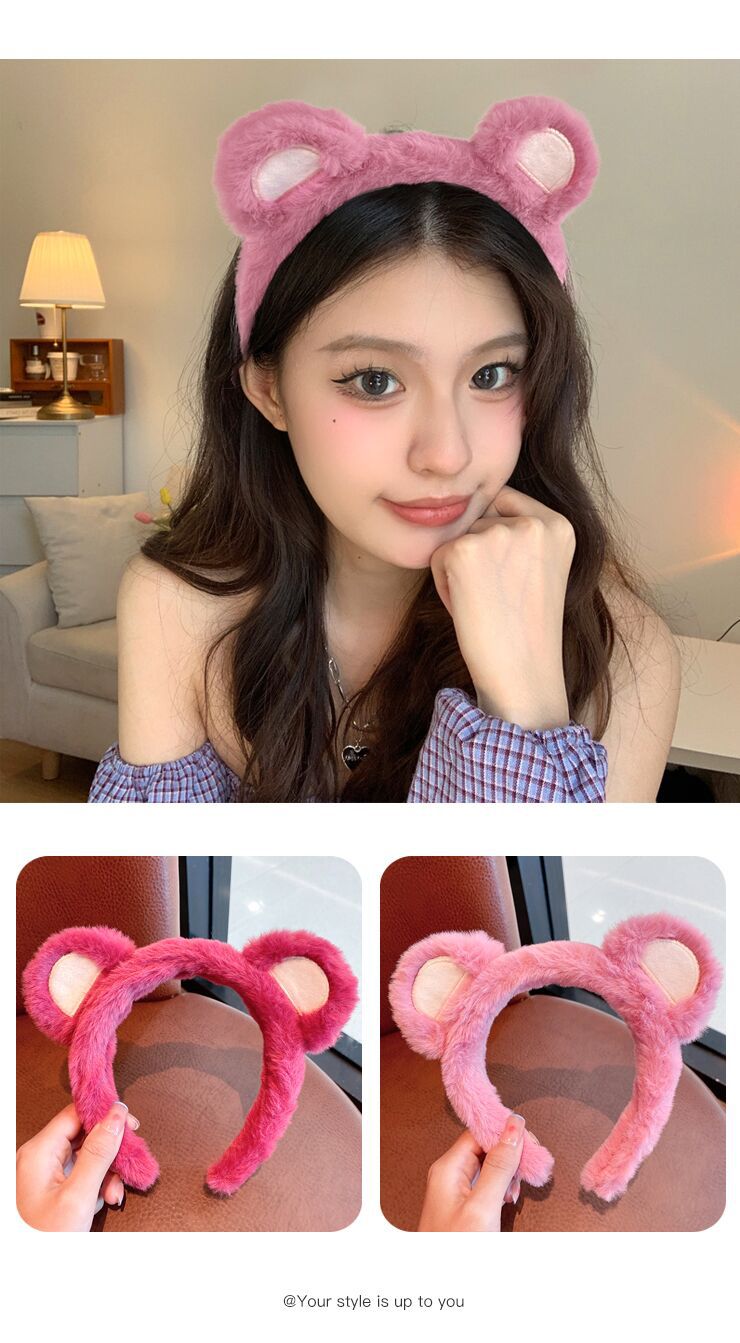 Strawberry Bear Plush Headband