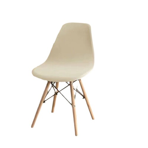 New Simple Modern Dining Table and Chair Cover, Casual Stretch Shell Chair Cover, Solid Color Silver Fox Fleece Coffee Chair Cover