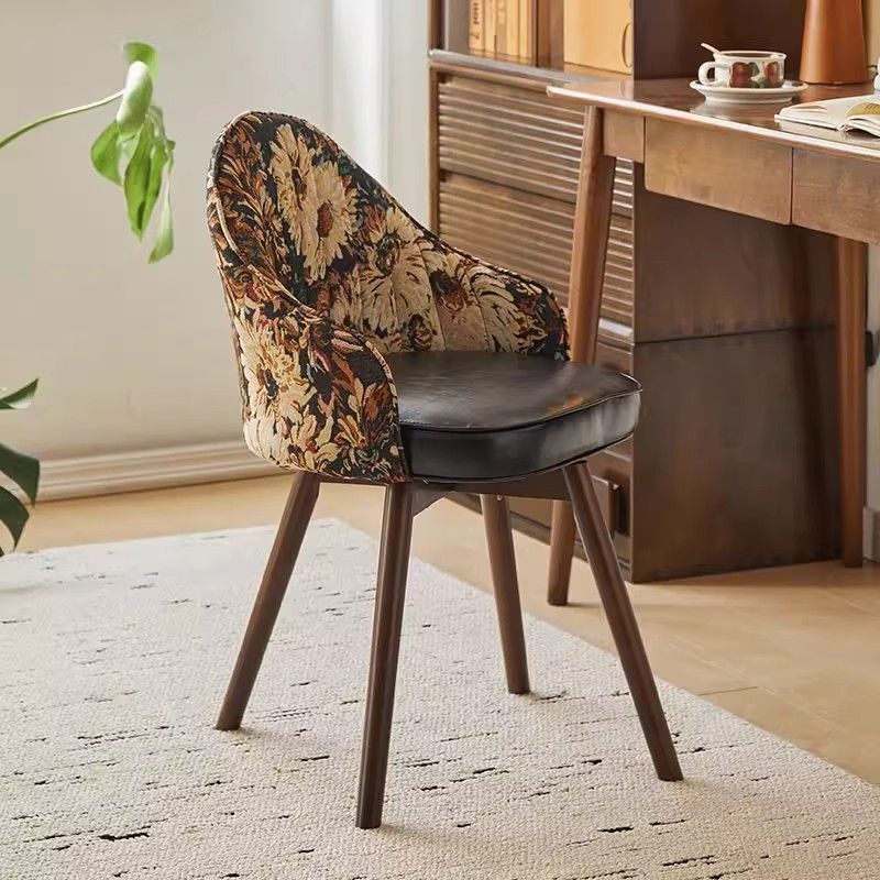 Makeup Chair for Home Use, Vintage Style, Girls' Bedroom Chair with Backrest, Mid-Century Style Dormitory Computer Chair, Comfortable for Long Sitting, Desk Chair Makeup Chair for Home Use, Vintage Style, Girls' Bedroom Chair with Backrest, Mid-Century Style Dormitory Computer Chair, Comfortable for Long Sitting, Desk Chair