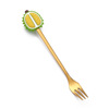 Cartoon cute fruit fork, tableware for feeding, spoon, dessert coffee doll stainless steel