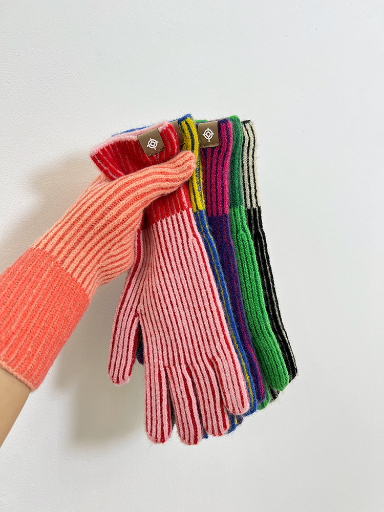 Unisex Simple Style Stripe Gloves 1 Pair display picture 5