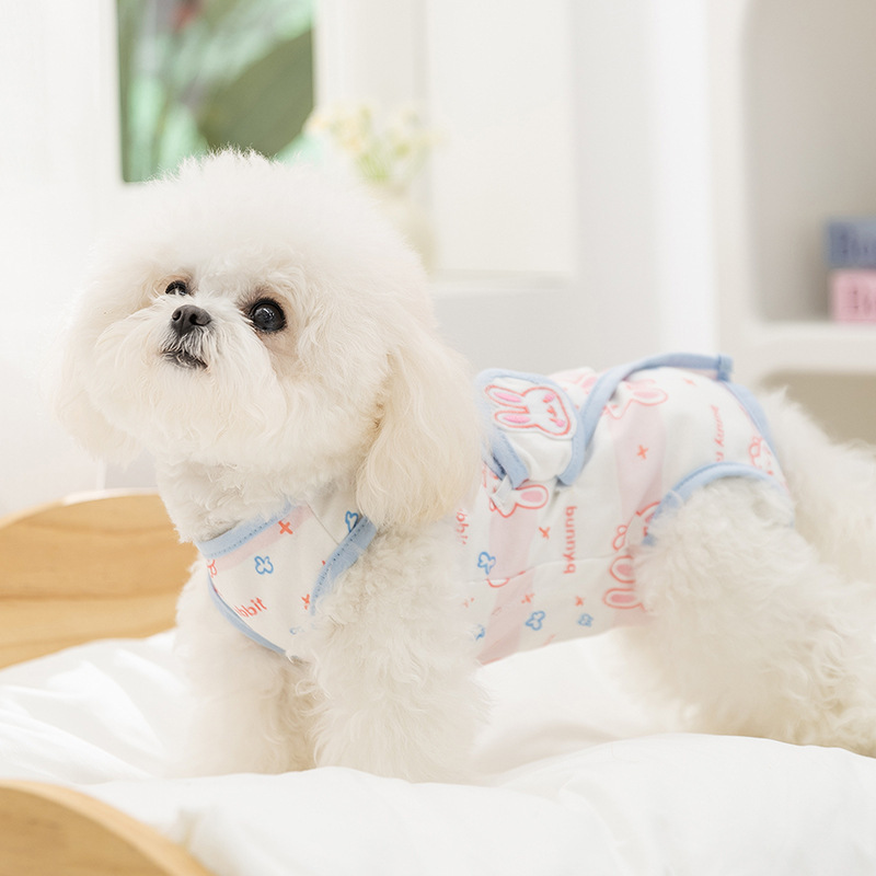 Bolso delgado para perros de primavera y verano, vientre, gato, destete de cuatro patas, traje quirúrgico para mascotas, traje de esterilización para gatos, ropa para perros