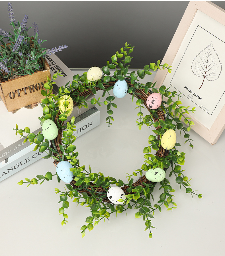 Ostern Pastoral Kaninchen Blume Holz Draussen Gruppe Girlanden display picture 7