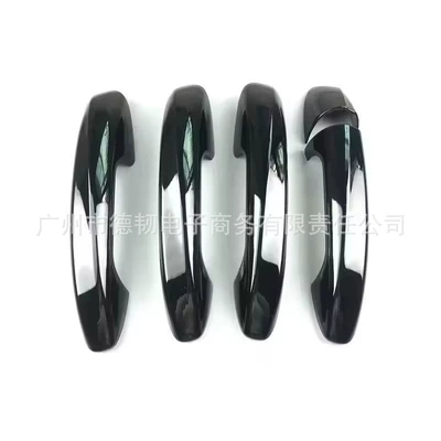 Suitable for Mercedes Benz CLA GLC A C E Class, glossy black door handle with carbon fiber finish (Portal Wrist) - ordinary-non-sensor-handle-glossy-black