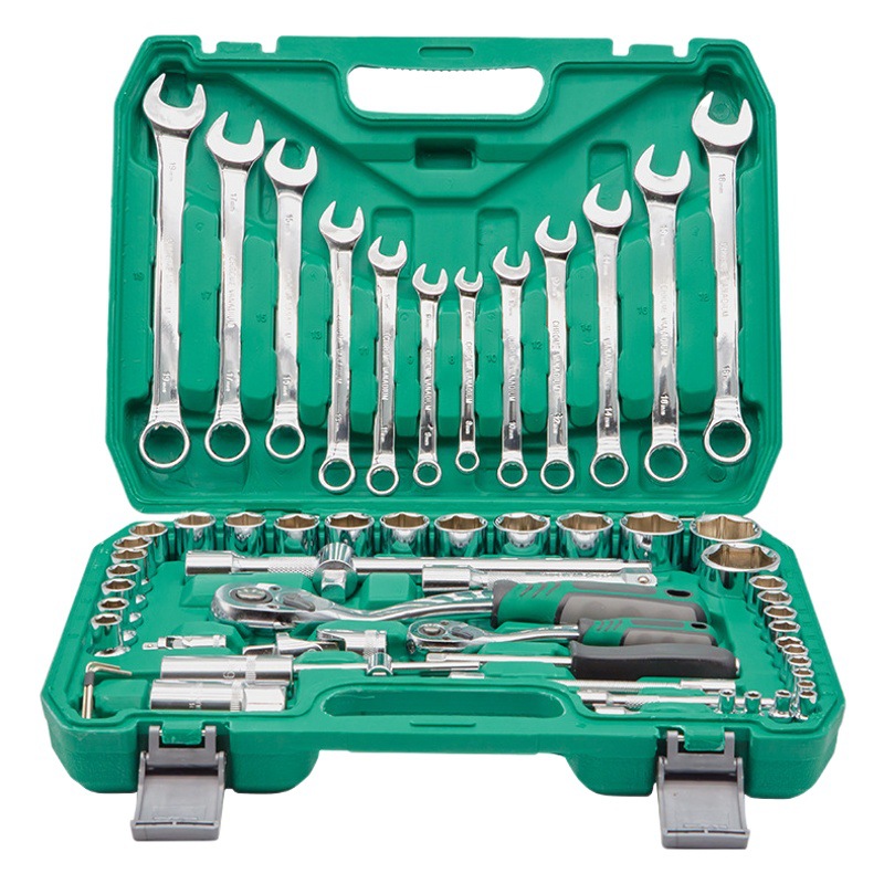 61-pieza herramientas de reparación de automóviles conjunto completo socket llave traje combinación herramientas de reparación de automóviles conjunto completo pullover traje Caja de Herramientas