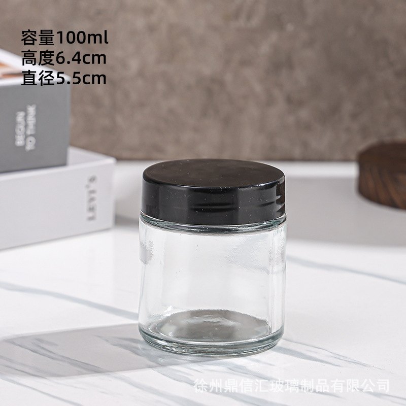 卸売および小売透明な花茶ボトル 300 ミリリットルガラスマスクボトル 500 ミリリットルストレートガラス瓶 30 ミリリットルクリームボトル|undefined