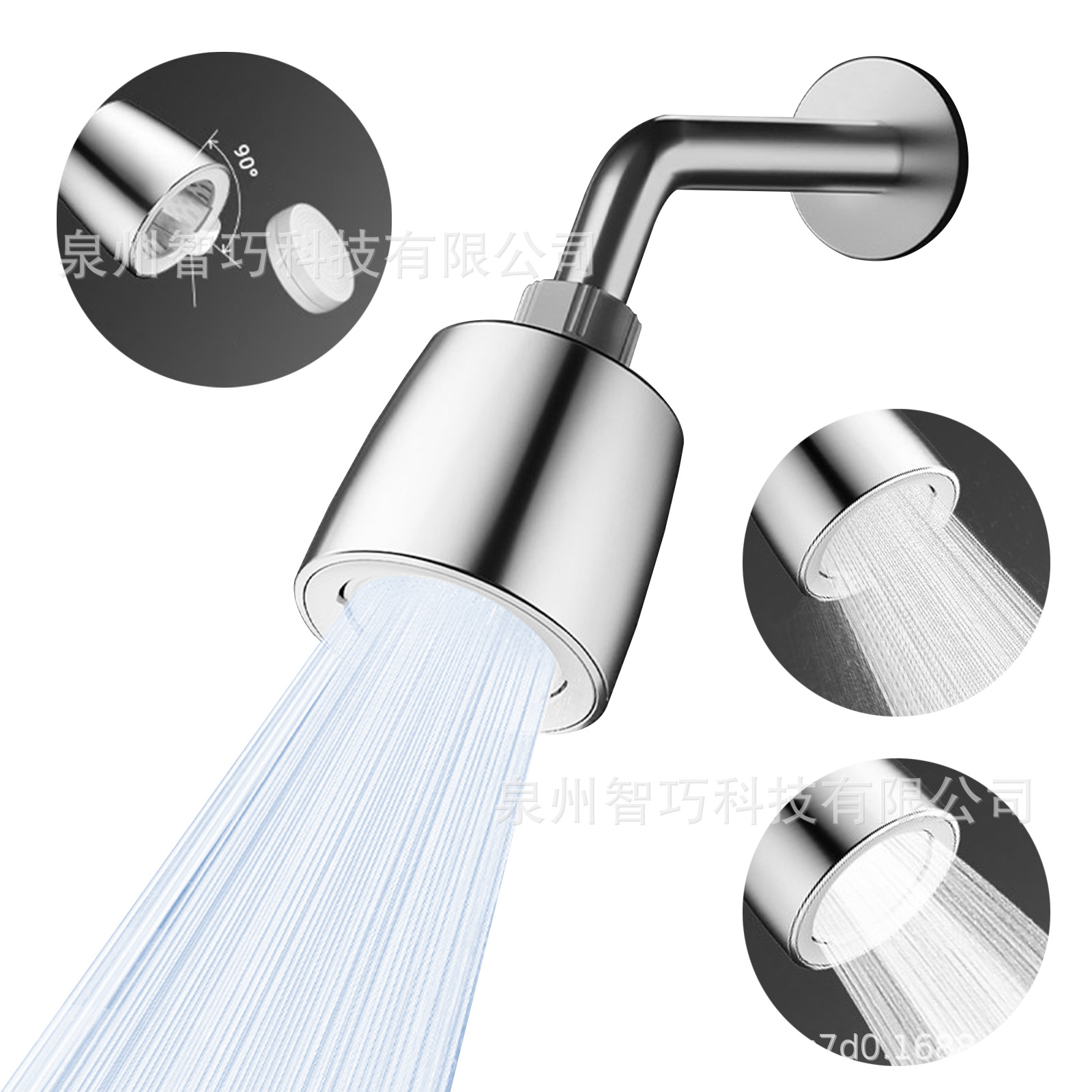 TikTok Amazon galvanoplastia transfronteriza baño americano autolimpiante pulverización superior retrolavado dos cabezal de ducha pequeño cabezal de ducha