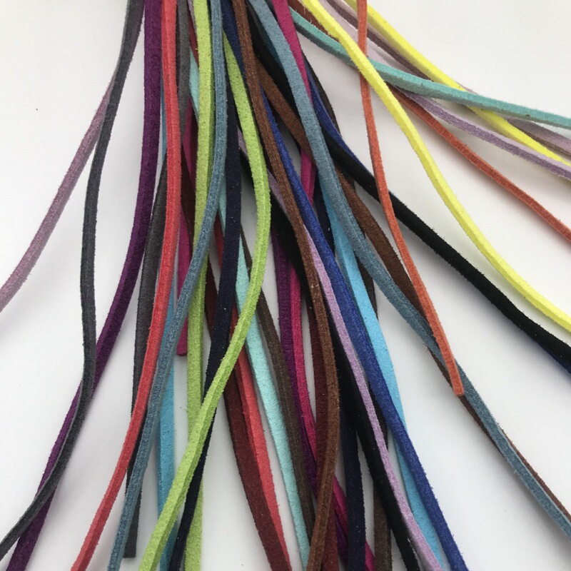 Handmade beaded rope Korean velvet leather rope shoes and hats accessories hanging rope double-sided velvet strip packaging belt packing box binding rope Handmade beaded rope Korean velvet leather rope shoes and hats accessories hanging rope double-sided velvet strip packaging belt packing box binding rope