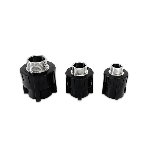 HDPE external wire direct 20-110 socket type new material PE pipe fitting PE external threaded joint water pipe fitting