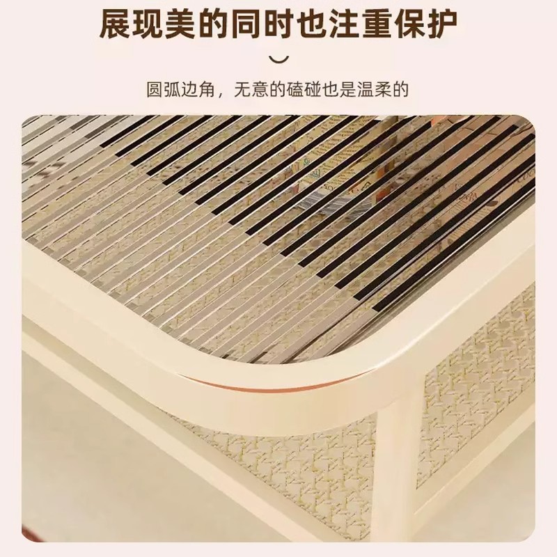 Mesa de té de vidrio sala de estar doméstica 2025 nuevo tipo de casa pequeña moderna simple cuadrada mesa creativa de viento crema mesa de té