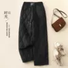 Black small design trousers, for pear shaped body, high-quality style, slim fit, trend of season