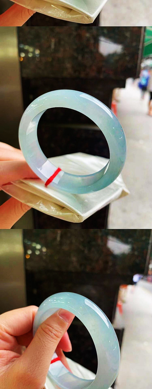 Vòng tay ngọc bích tự nhiên cao cấp Myanmar – phong cách cổ điển, đường kính trong 51–64 mm chi tiết 3