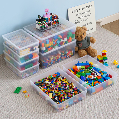 Large Particle LEGO Storage Box Children's Toy Storage Box Small Particle Block Parts Sorting Assembly Organizing Box Basket