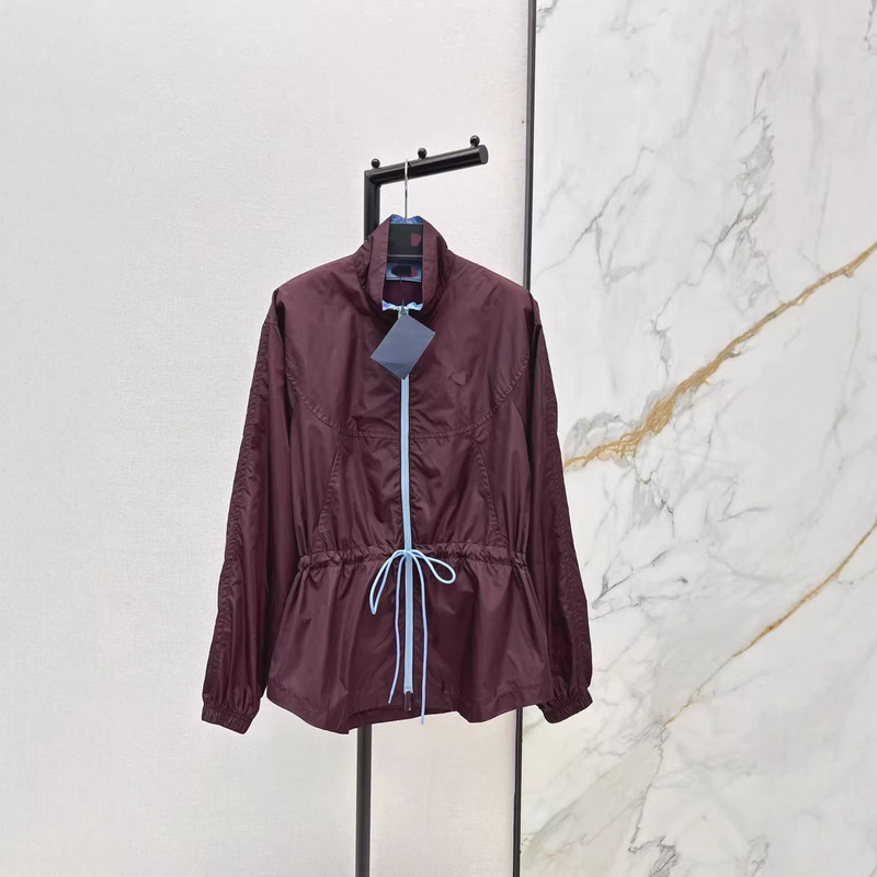 Shenzhen Nanyou 26 Early Spring Fashionable and Stylish Letter Triangle Logo Patchwork Stand Collar Color-Blocking Drawstring Waist Windbreaker Jacket Shenzhen Nanyou 26 Early Spring Fashionable and Stylish Letter Triangle Logo Patchwork Stand Collar Color-Blocking Drawstring Waist Windbreaker Jacket
