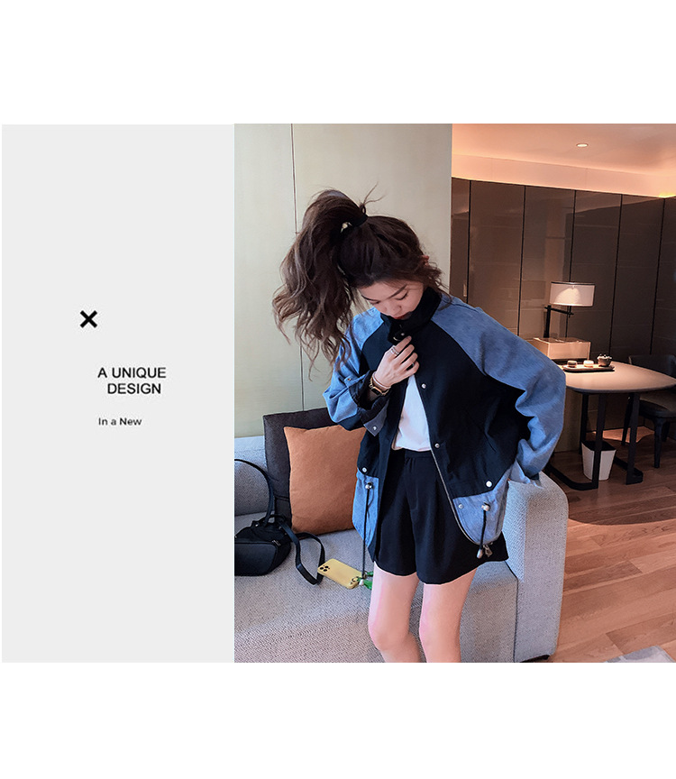 Real Shot of 2024 Veste en jean décontractée pour femme au printemps, petite taille, sensation haut de gamme, super beau haut de rue explosif_voghion.com
