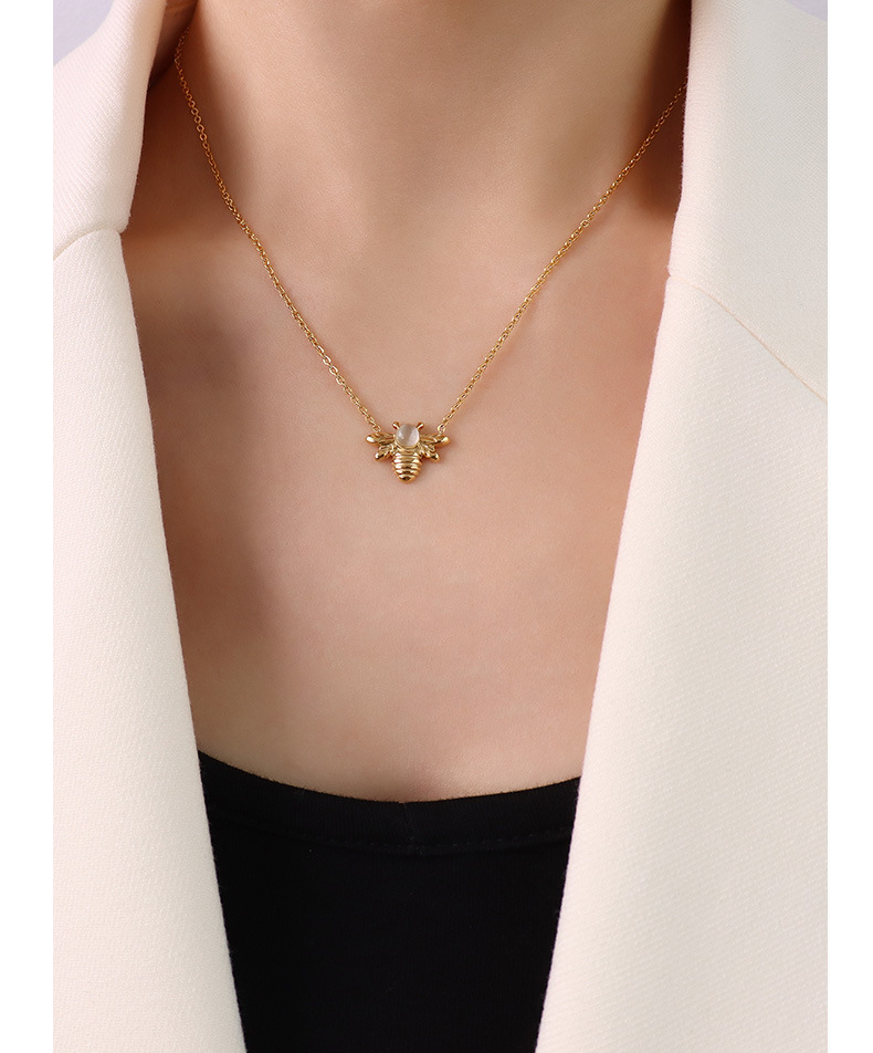 304 Stainless Steel Material Animal Pattern PVD Coated Real Gold Plated 18K Gold Animal 304 Stainless Steel French Style Waterproof Non Tarnish 304 Stainless Steel Necklace