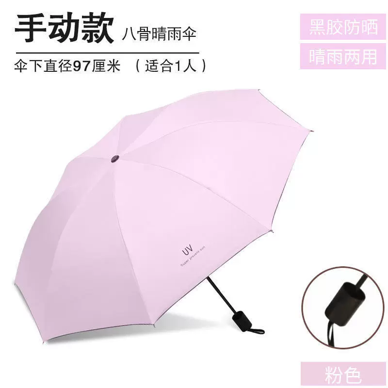 Capsule solar-powered, small handheld umbrella, sun protection, UF-protection