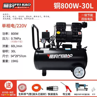 Air Compressor 220V Dental: Hava kompressorları - all-copper-motor-800-30l-comes-with-f30-nail-gun