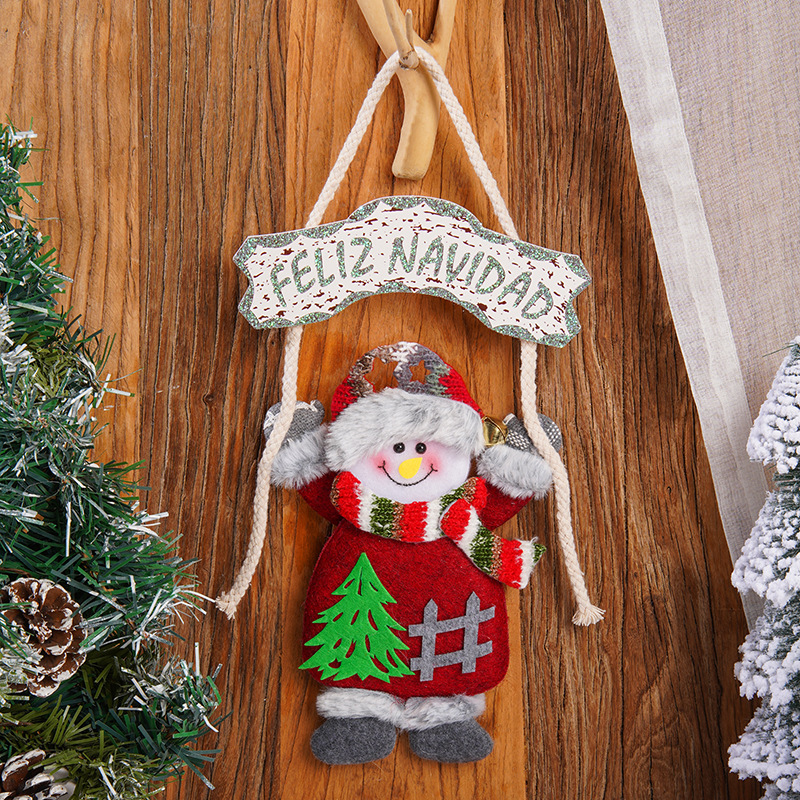Kit de adornos navideños de tela, colección de colgantes para árbol de Navidad y regalos