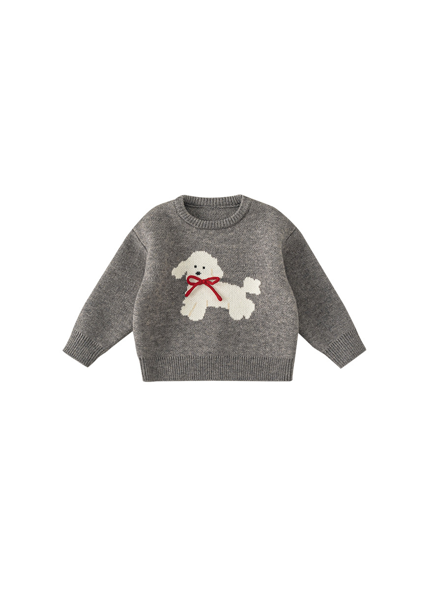 Yubao ropa infantil de niña de dibujos animados suéter cachorro de cachorro de otoño y invierno ropa de niños camisa de manga larga bebé camisa de jersey universal