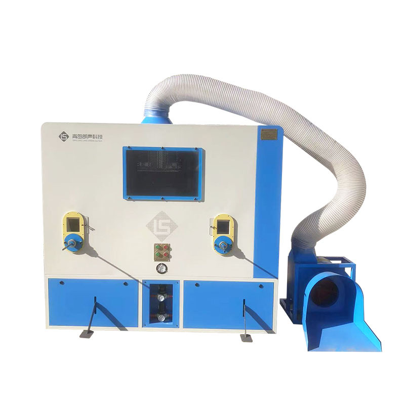 1800 tipo almohada cojín nido para mascotas máquina de llenado de algodón de doble cabeza Pp algodón muñeca algodón relleno máquina de llenado de algodón de doble cabeza