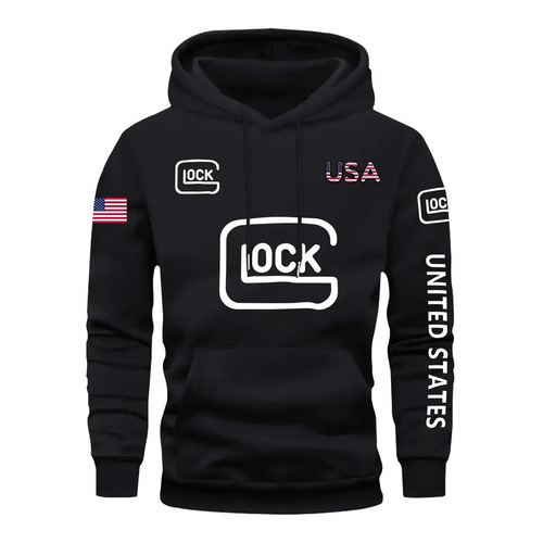Ocode Fashion Streetwear Hoodie with Letter Print Loose Warm Sweatshirt