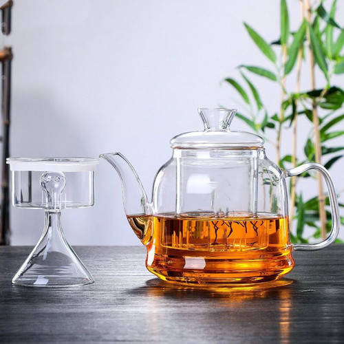 IYR7 glass tea pot inner pot tea filter strainer glass lid steaming cooking inner pot tea filter tea utensil accessories suitable