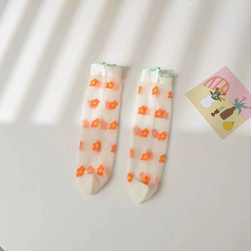 Summer thin glass cute tights, mid-length