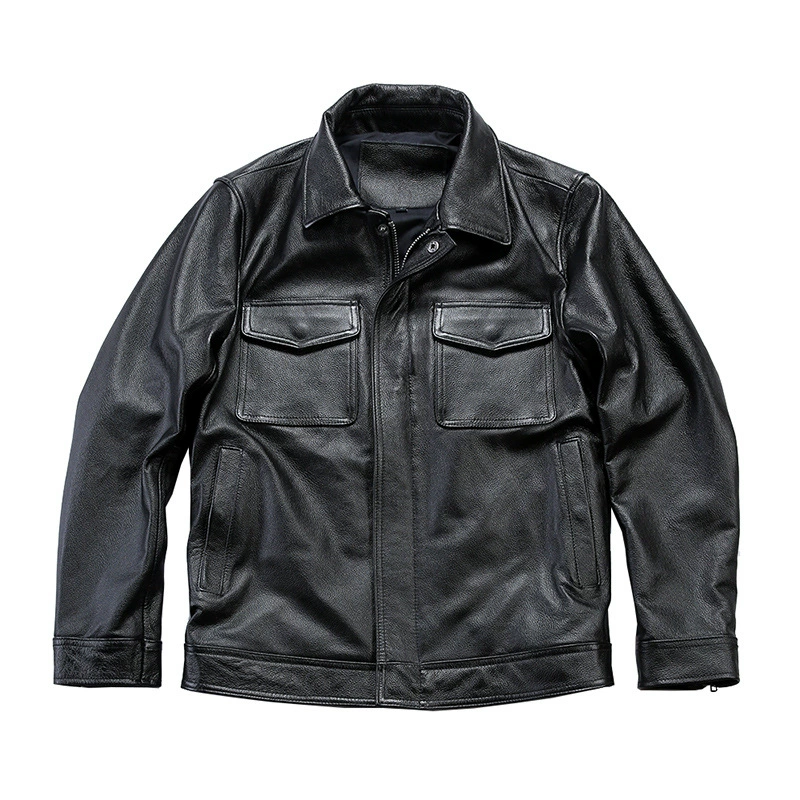 Leather jacket, genuine leather