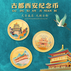 Two-in-One Commemorative Coin & Refrigerator Magnet from Ancient Capital Xi'an: Big Wild Goose Pagoda and Tang Dynasty Ever-Bright City—Wholesale Available at Supermarket Gift Shops, Hotels, and Retail Outlets